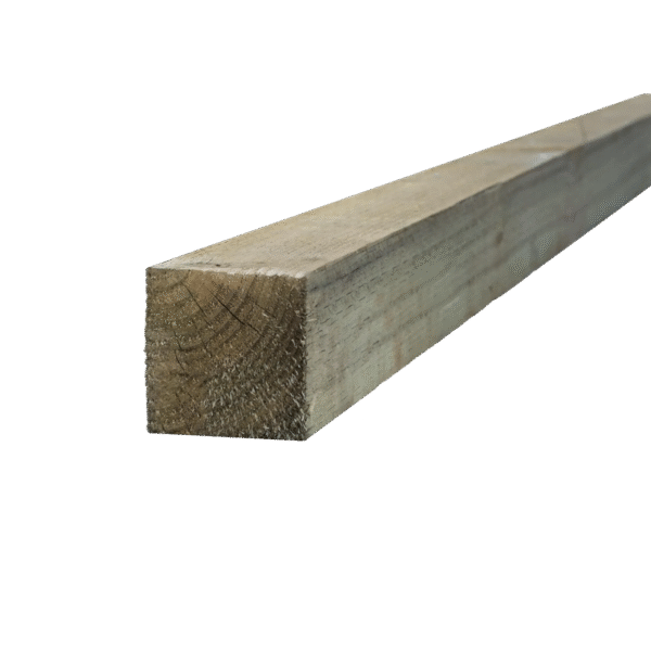 Fence_Post_3x3_1 10ft Green Treated Square Top Wooden Fence Post 3000mm x 75mm x 75mm (3" x 3")