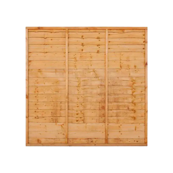 Horizontal_Lap_Fence_Panel_1 6' x 3' Horizontal Lap Treated Wooden Fence Panel