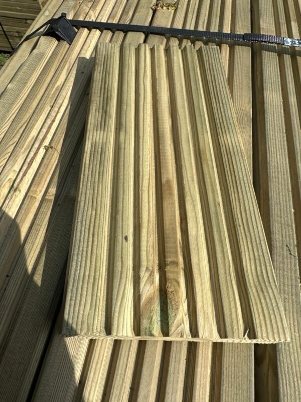 Double_Grove_Decking_7 38mm x 125mm Softwood Grooved Reversible Decking Board 3000mm