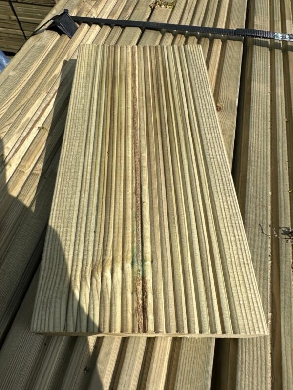 Double_Grove_Decking_8 38mm x 125mm Softwood Grooved Reversible Decking Board 3000mm